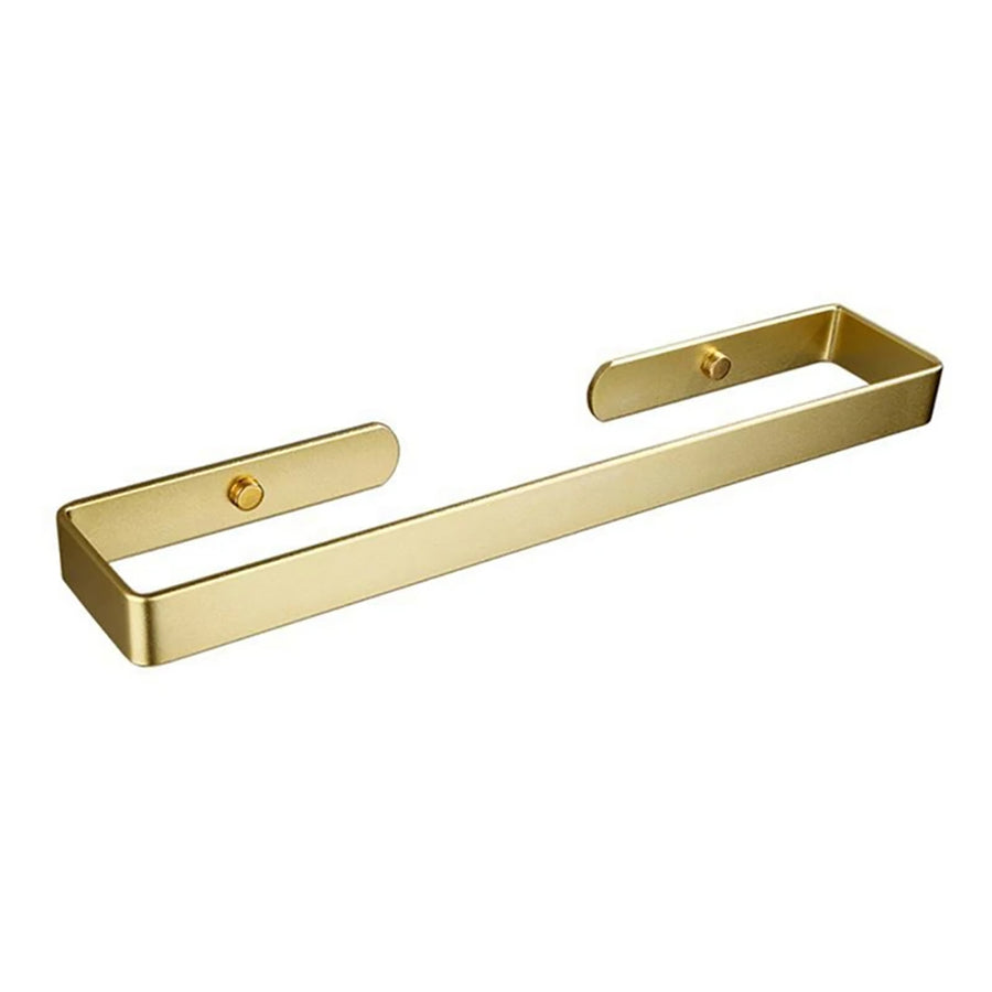 Gold Stainless Steel Paper Towel Holder, 40cm, Self-Adhesive or Screw Mount - SuperSaverAU - view 1
