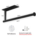 SUS 304 Stainless Steel Paper Towel Holder, 30cm, Waterproof, Black - SuperSaverAU - view 3