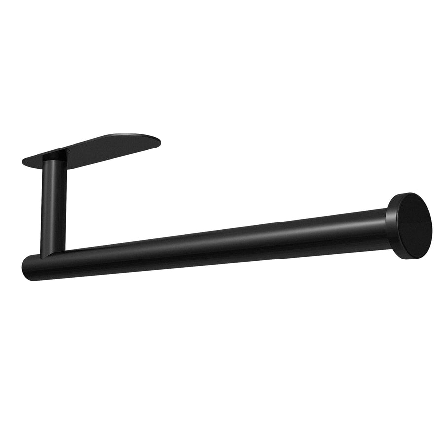Black Paper Towel Holder 30cm - Waterproof SUS 304 Stainless Steel, Wall Mount - SuperSaverAU - view 1