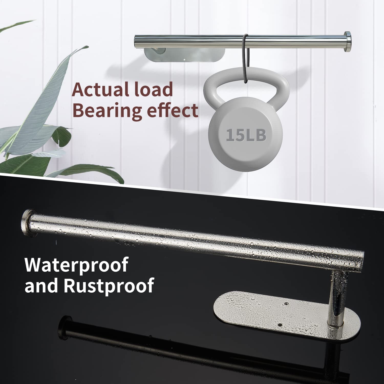 SUS 304 Stainless Steel Paper Towel Holder 30cm, Waterproof, Wall Mount, Silver - SuperSaverAU - view 6