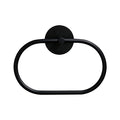 Black Bathroom Towel Ring, SUS304 Stainless Steel, 21.8cm x 12.8cm, Easy Install - SuperSaverAU - view 1