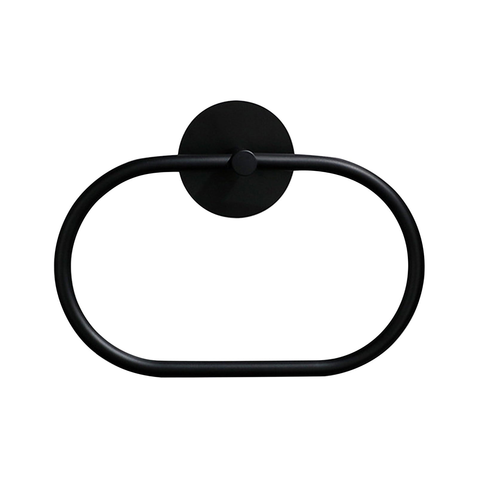 Black Bathroom Towel Ring, SUS304 Stainless Steel, 21.8cm x 12.8cm, Easy Install - SuperSaverAU - view 1