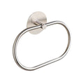 SUS304 Stainless Steel Bathroom Towel Ring 18cm x 16cm Matte Black Adhesive Holder - SuperSaverAU - view 1
