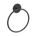 Black Bathroom Towel Ring, SUS304 Stainless Steel, 18cm x 16cm, Easy Install - SuperSaverAU - view 1