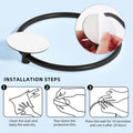Black Bathroom Towel Ring, SUS304 Stainless Steel, 18cm x 16cm, Easy Install - SuperSaverAU - view 3