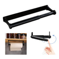 Premium Aluminum Paper Towel Holder, 32.5cm, Retractable, Black, Easy Install - SuperSaverAU - view 3