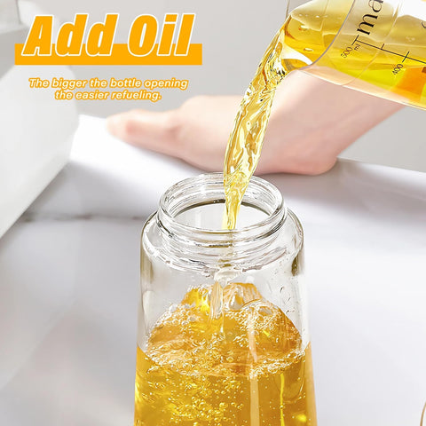 600ml Olive Oil Sprayer Dispenser - Dual-Function Glass Bottle for Cooking & BBQ - SuperSaverAU - view 1