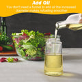 Premium White 600ml 2 in 1 Glass Oil Sprayer Dispenser