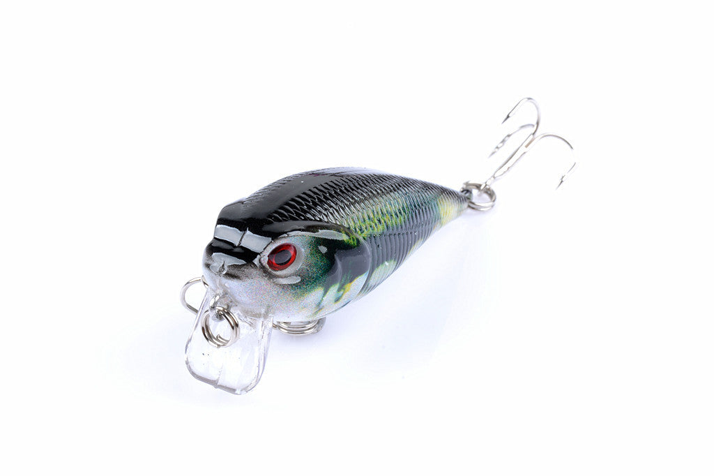 Durable ABS 5.5cm Popper Crank Bait Fishing Lure Set - 4 Colors, Sharp Hooks - SuperSaverAU - view 3