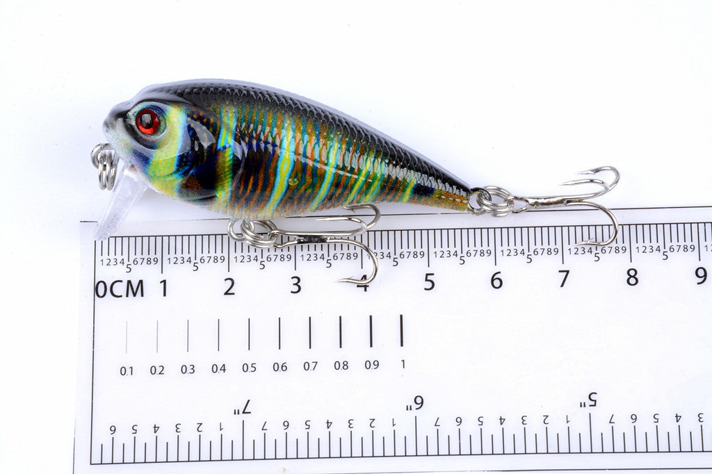 Durable ABS 5.5cm Popper Crank Bait Fishing Lure Set - 4 Colors, Sharp Hooks - SuperSaverAU - view 6