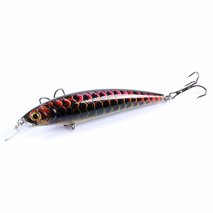 12x 14cm Durable ABS Hard Plastic Fishing Lures with Sharp Hooks for Fresh/Saltwater