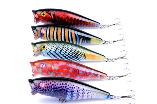 7.5cm Durable ABS Hard Plastic Fishing Lures - 5 Pack with Sharp Hooks