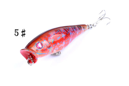 7.5cm Durable ABS Hard Plastic Fishing Lures - 5 Pack with Sharp Hooks