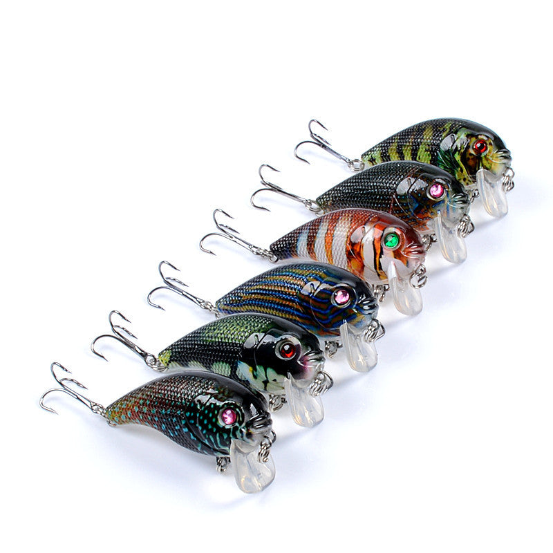 6x Popper Fishing Lures 5cm, Durable ABS, Sharp Hooks, Fresh/Saltwater - SuperSaverAU - view 1