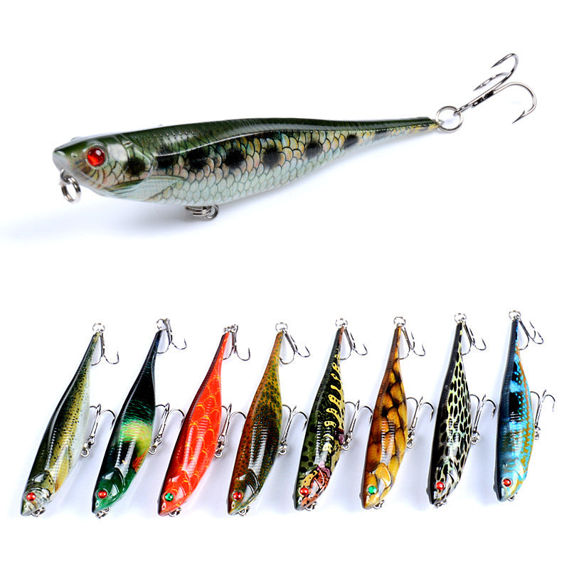 9x 9.9CM Durable ABS Hard Bait Fishing Lures with Sharp Hooks for Fresh/Saltwater