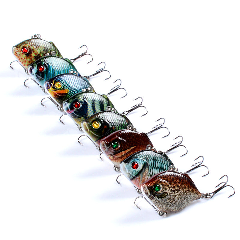 8x 4.5cm Durable ABS Fishing Lures with Sharp Hooks for Fresh & Saltwater