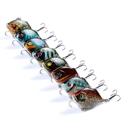 8x 4.5cm Durable ABS Fishing Lures with Sharp Hooks for Fresh & Saltwater