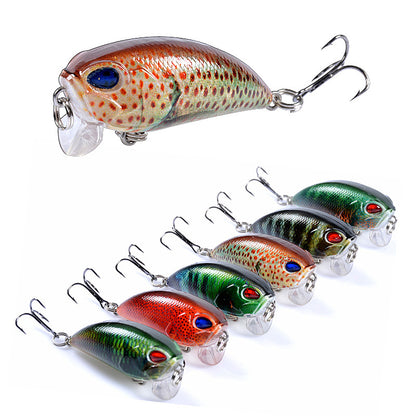 6x 5.1cm Durable ABS Fishing Lures with Sharp Hooks for Fresh/Saltwater