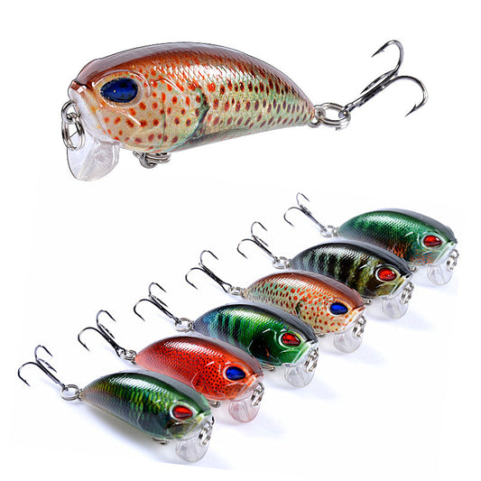 6x 5.1cm Durable ABS Fishing Lures with Sharp Hooks for Fresh/Saltwater