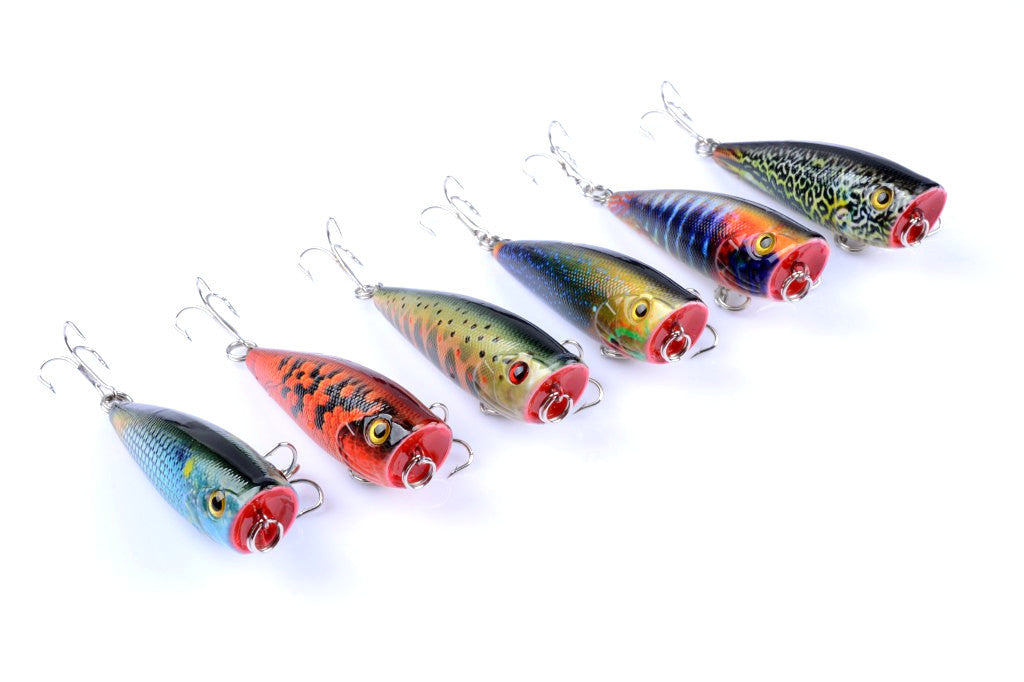 6X 6cm Durable ABS Hard Plastic Popper Fishing Lures for Fresh/Saltwater - SuperSaverAU - view 2