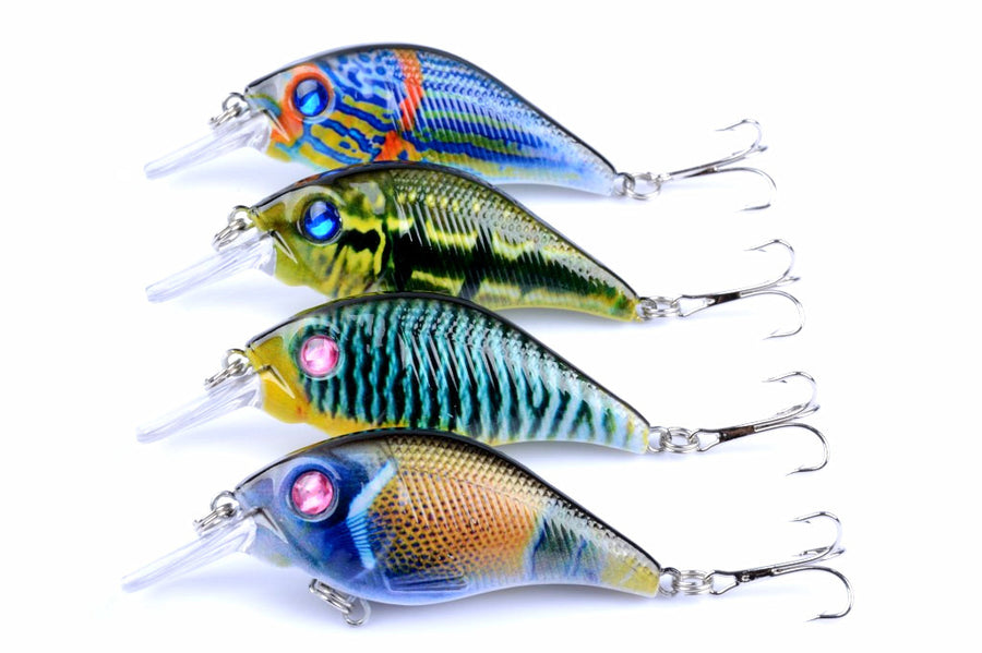 Durable ABS 7.5cm Popper Crank Bait Fishing Lure 4x Saltwater Surface Tackle - SuperSaverAU - view 1