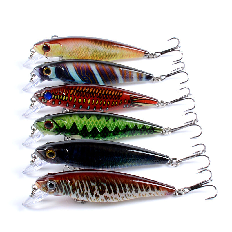 6x 8.6cm Durable ABS Fishing Lures with Sharp Hooks for Fresh & Saltwater - SuperSaverAU - view 1