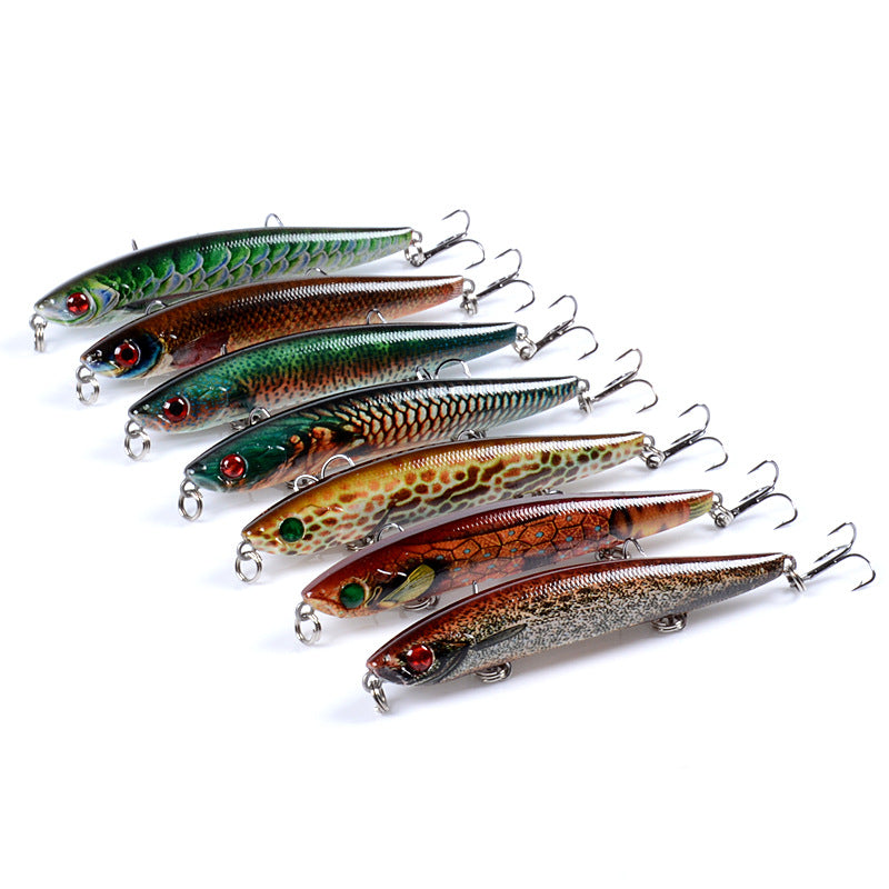 6x 9.3cm Durable ABS Hard Plastic Fishing Lures with Sharp Hooks for Fresh/Saltwater