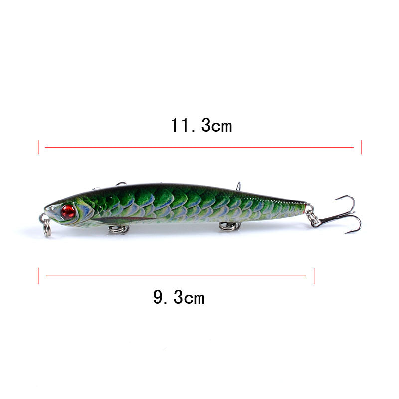 6x 9.3cm Durable ABS Hard Plastic Fishing Lures with Sharp Hooks for Fresh/Saltwater