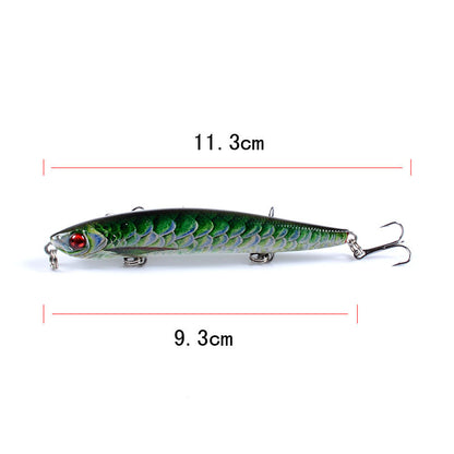 6x 9.3cm Durable ABS Hard Plastic Fishing Lures with Sharp Hooks for Fresh/Saltwater