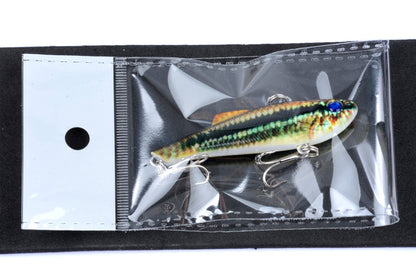 Vib Bait Fishing Lure 7cm 6x Pack, Sharp Hooks, Saltwater/Freshwater, 3D Eyes