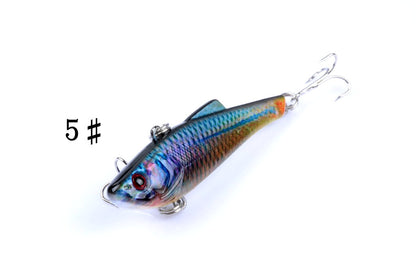 Vib Bait Fishing Lure 7cm 6x Pack, Sharp Hooks, Saltwater/Freshwater, 3D Eyes