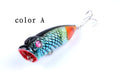 Durable ABS 6.5cm Popper Fishing Lures - 4 Colors, Sharp Hooks, Saltwater/Freshwater - SuperSaverAU - view 2