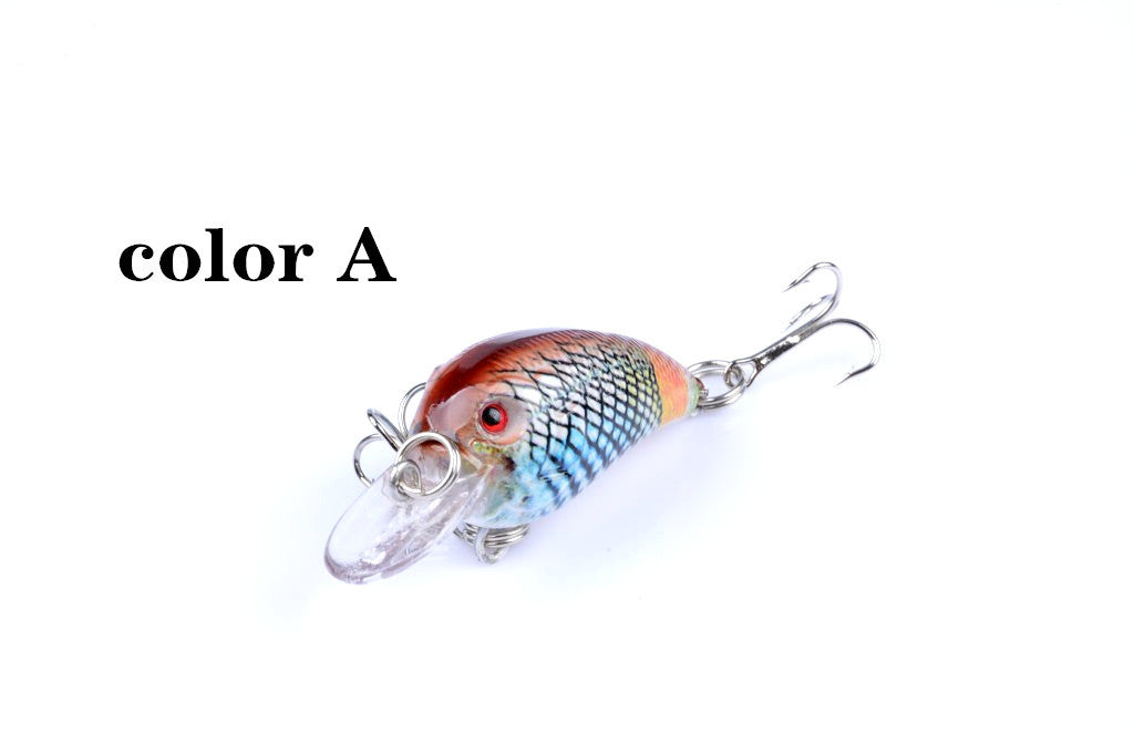 Durable ABS 4.5cm Popper Crank Bait Fishing Lure 5x Saltwater Surface Tackle