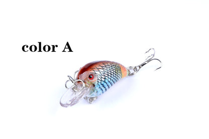 Durable ABS 4.5cm Popper Crank Bait Fishing Lure 5x Saltwater Surface Tackle