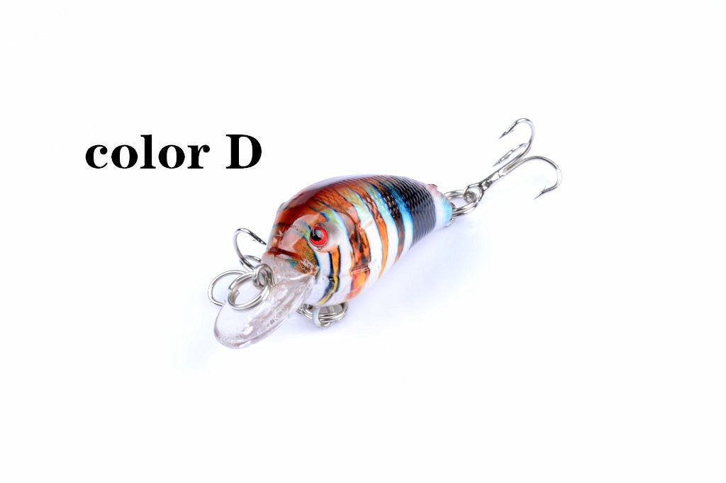 Durable ABS 4.5cm Popper Crank Bait Fishing Lure 5x Saltwater Surface Tackle