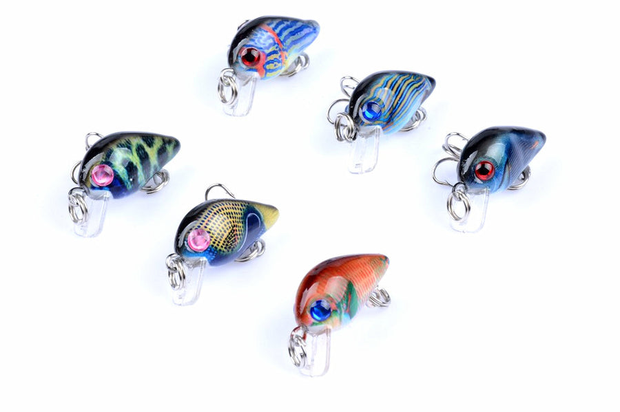 6x 3cm Durable ABS Popper Crank Bait Fishing Lure for Saltwater & Freshwater - SuperSaverAU - view 1
