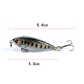 8x Fishing Lure Poppers 4.8cm Durable ABS Hard Plastic for Fresh/Saltwater - SuperSaverAU - view 4