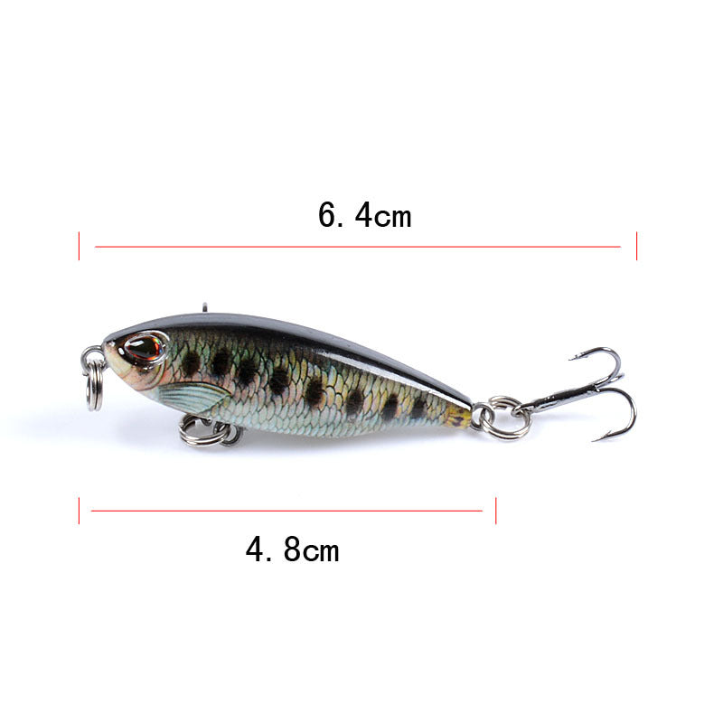 8x Fishing Lure Poppers 4.8cm Durable ABS Hard Plastic for Fresh/Saltwater