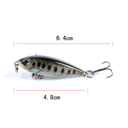 8x Fishing Lure Poppers 4.8cm Durable ABS Hard Plastic for Fresh/Saltwater