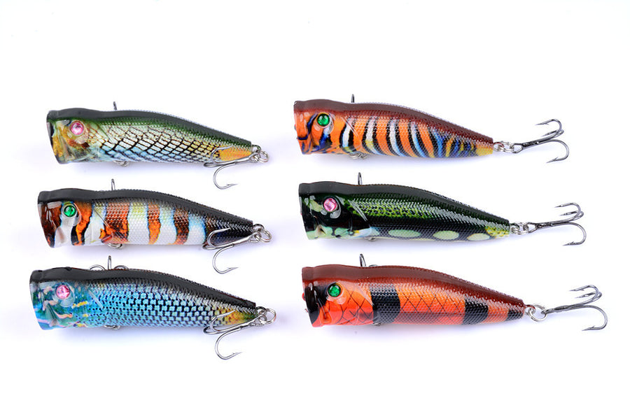 6X 7cm Durable ABS Hard Plastic Fishing Lure with Sharp Hooks for Fresh/Saltwater - SuperSaverAU - view 1