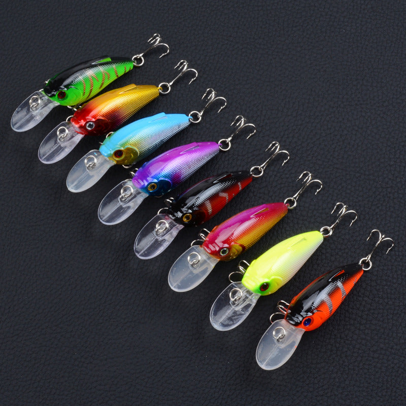 8x 7.5cm Durable ABS Popper Crank Bait Fishing Lure for Saltwater & Freshwater - SuperSaverAU - view 9