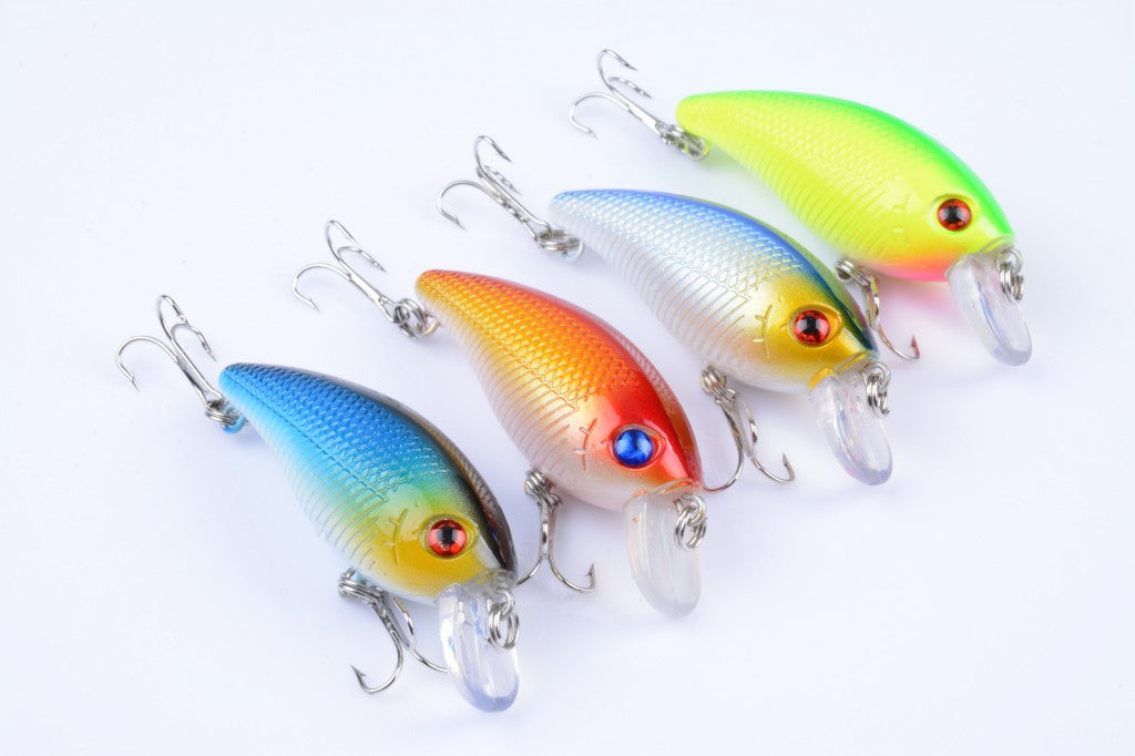 Durable ABS 6.5cm Fishing Lure Set - 4 Colors, Sharp Hooks, Saltwater/Freshwater - SuperSaverAU - view 3