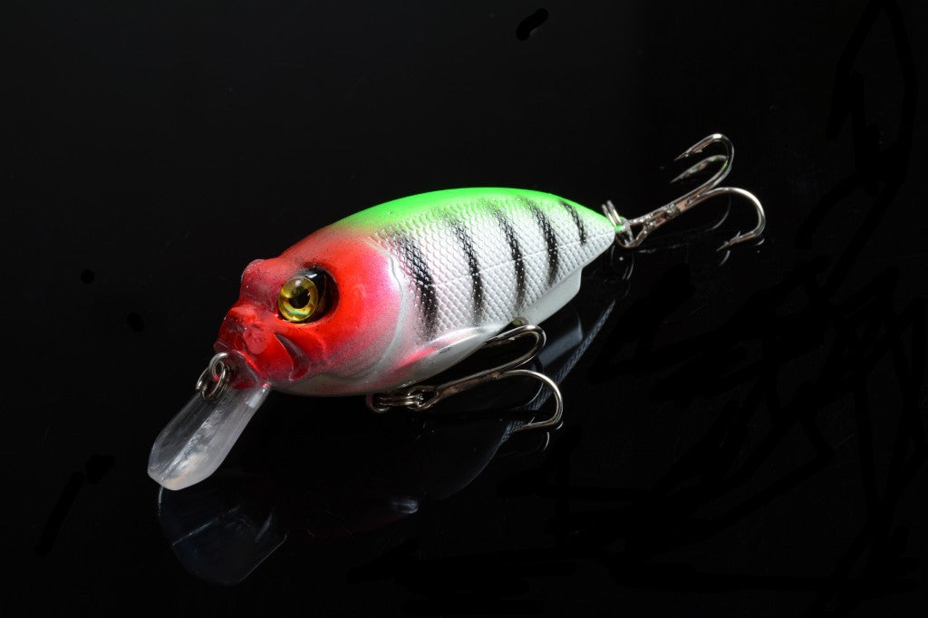 8x 7cm Durable ABS Popper Crank Bait Fishing Lures for Saltwater & Freshwater