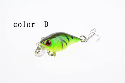 6x 4.5cm Durable ABS Popper Crank Bait Fishing Lures for Saltwater & Freshwater