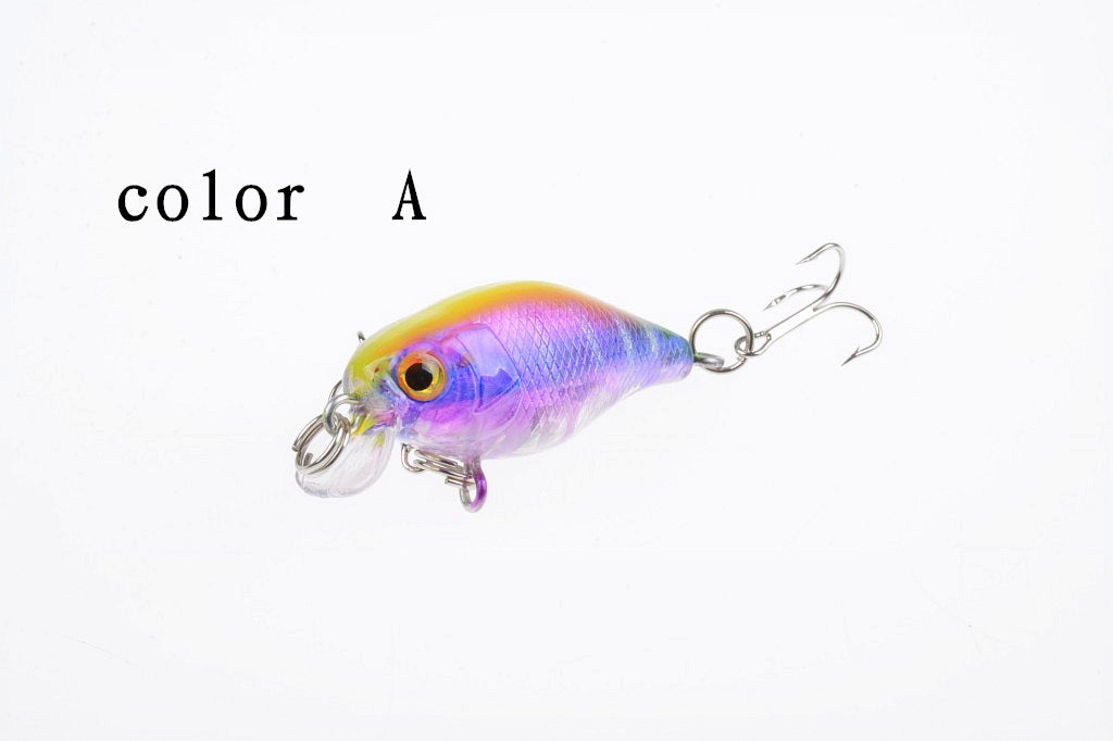 6x 4.5cm Durable ABS Popper Crank Bait Fishing Lures for Saltwater & Freshwater
