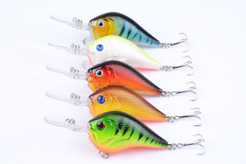V324 5x 9.5cm Popper Fishing Lures, Durable ABS, Sharp Hooks, Saltwater/Freshwater - SuperSaverAU - view 1