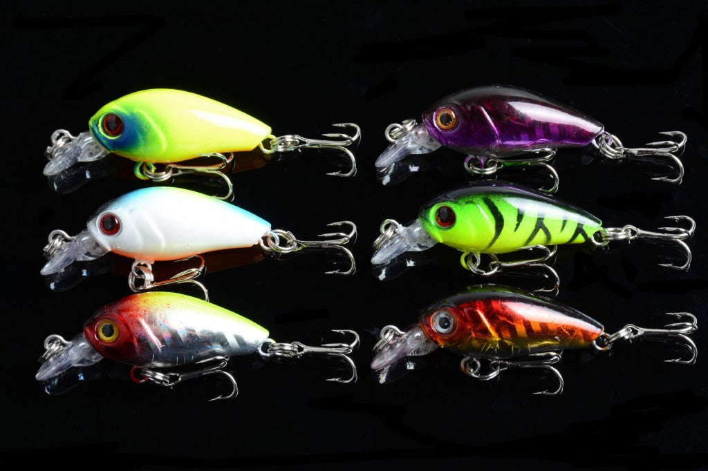 Durable ABS 4.5cm Popper Crank Bait Fishing Lure 6 Colors for Saltwater/Freshwater - SuperSaverAU - view 1