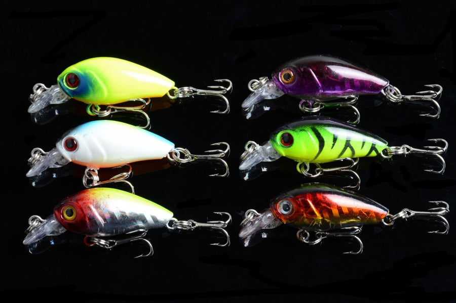 Durable ABS 4.5cm Popper Crank Bait Fishing Lure 6 Colors for Saltwater/Freshwater - SuperSaverAU - view 1