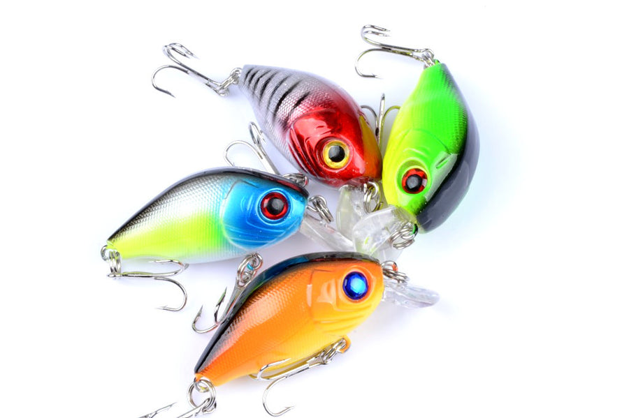 Durable ABS 5.5cm Popper Crank Bait Fishing Lure - 4 Colors, Sharp Hooks - SuperSaverAU - view 1