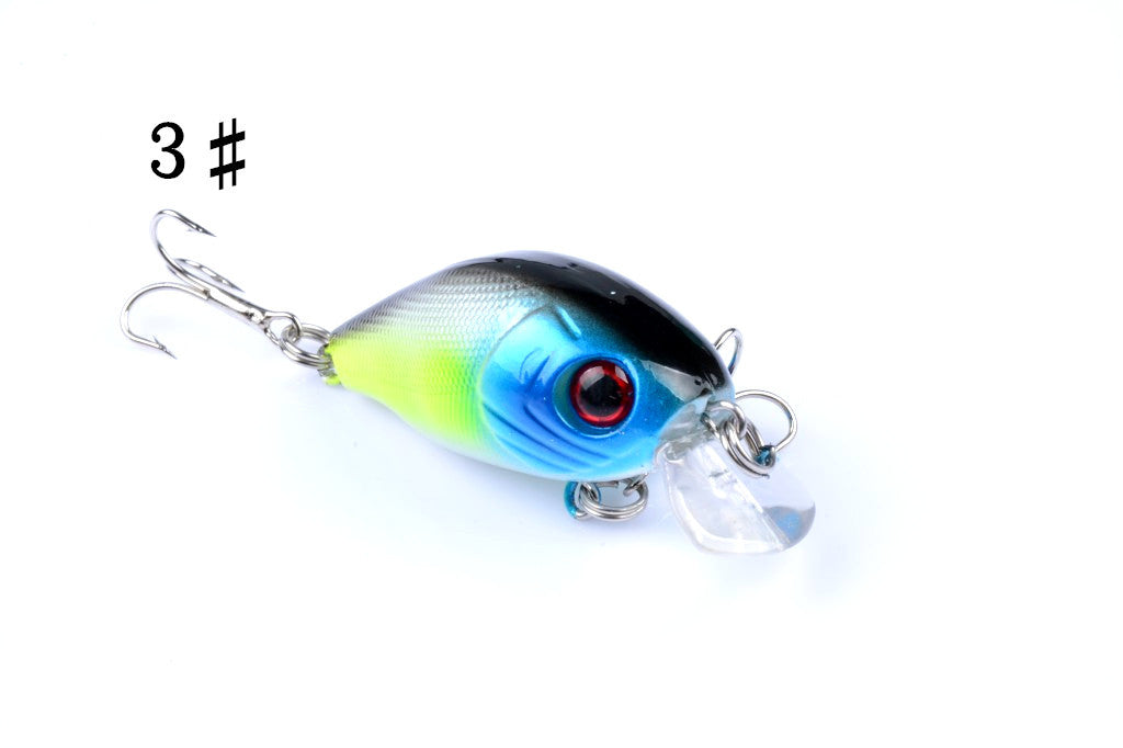 Durable ABS 5.5cm Popper Crank Bait Fishing Lure - 4 Colors, Sharp Hooks - SuperSaverAU - view 5